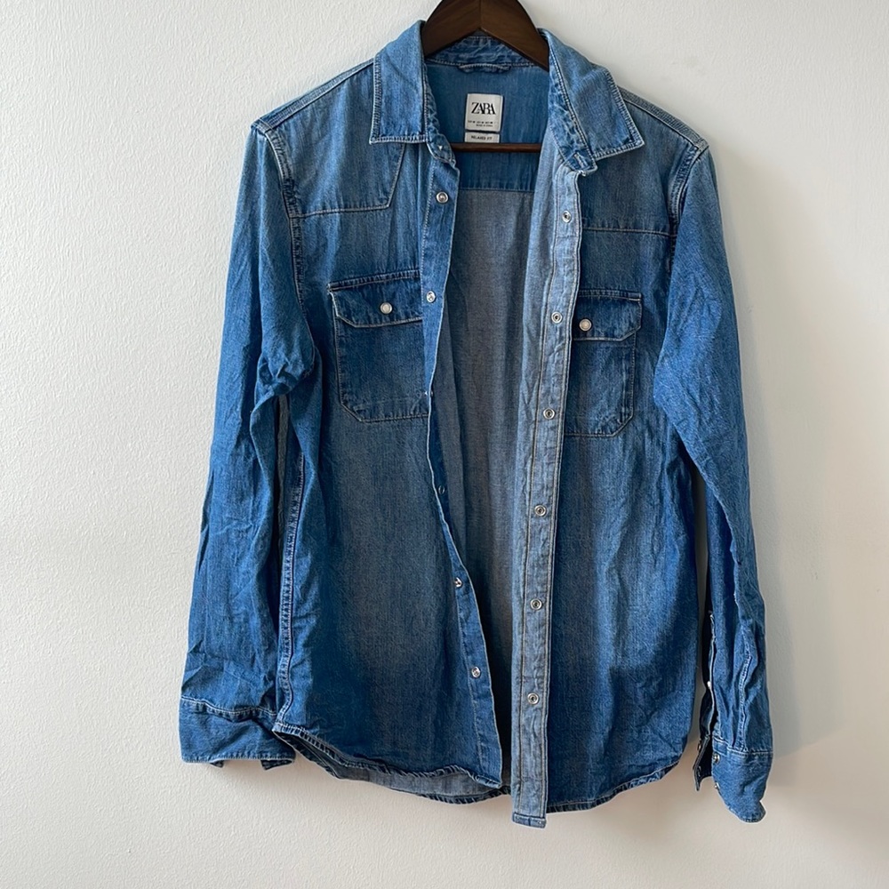 Zara Denim Light Shirt/Jacket